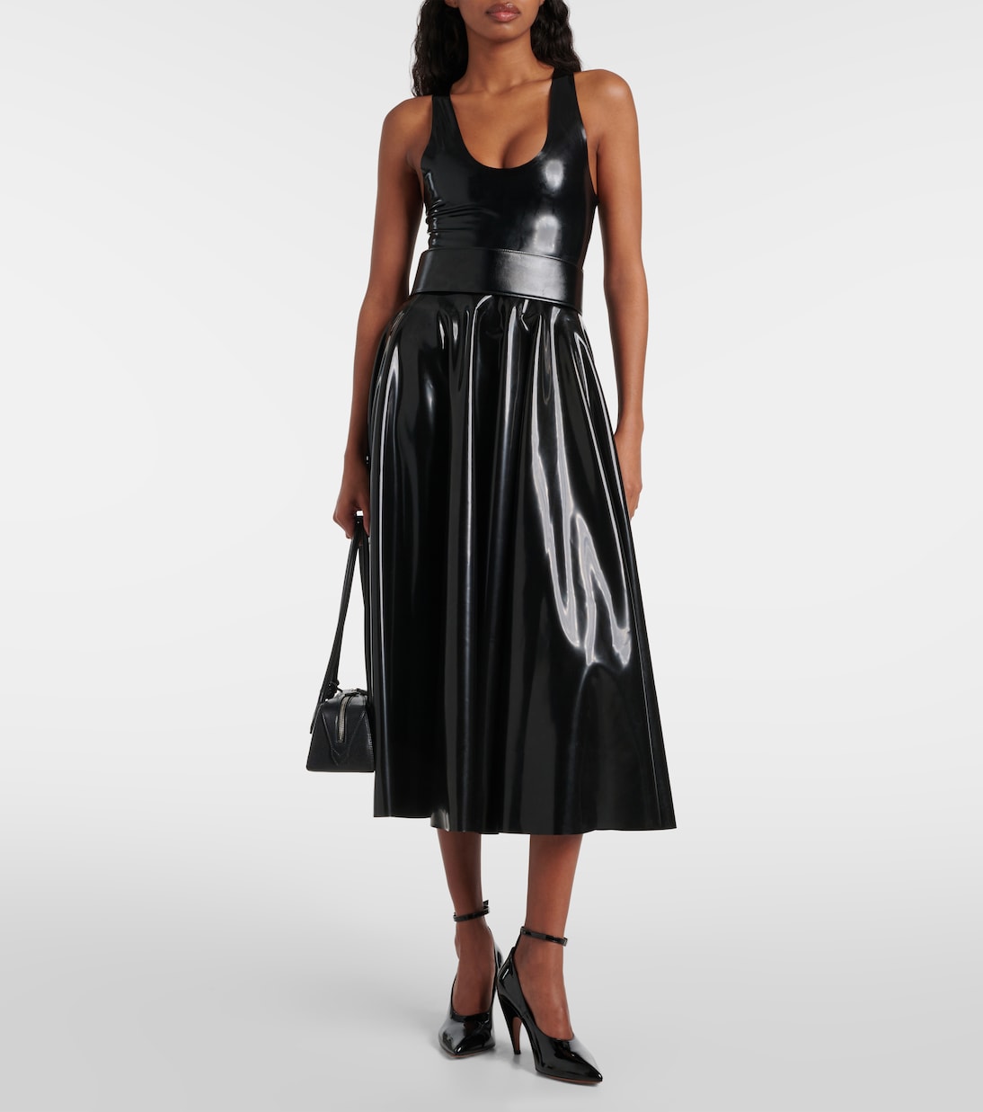Alaïa - Shark patent leather pumps