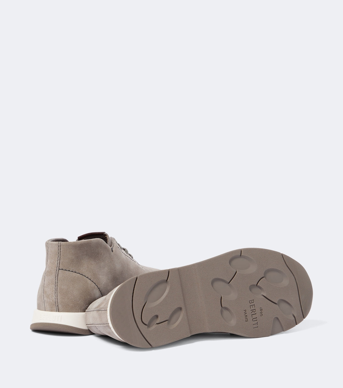 Berluti - Echappée Scritto Mid Top suede Derby shoes