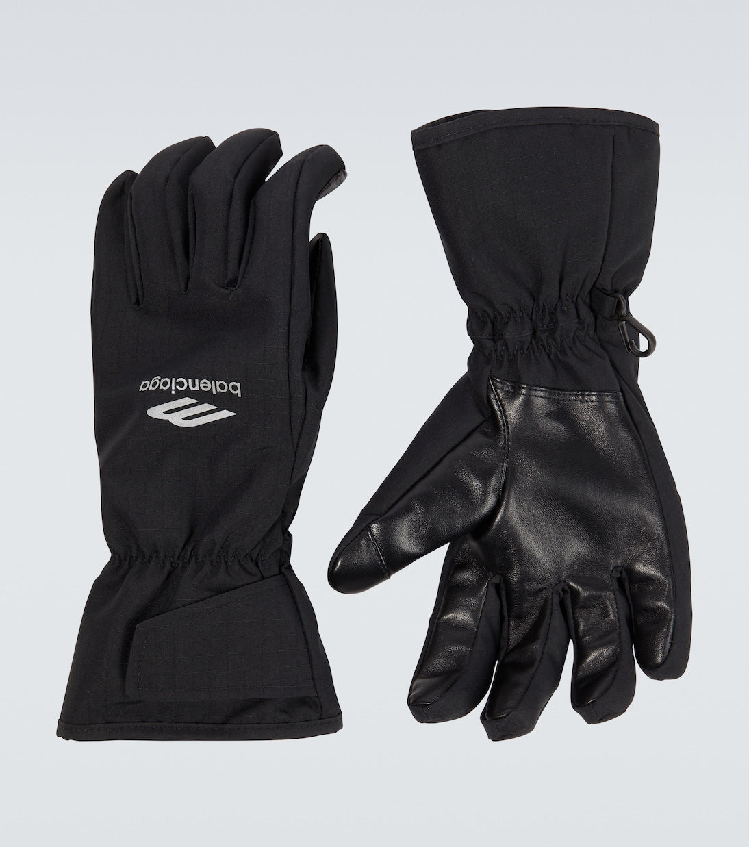 Balenciaga - 3B Sports Icon leather-trimmed ski gloves