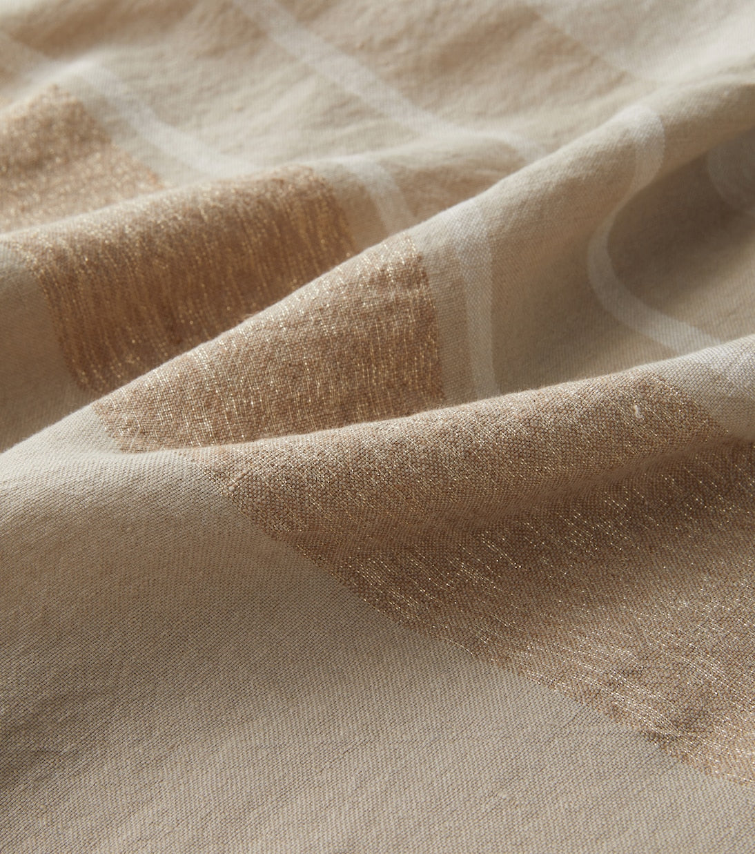 Brunello Cucinelli - Fringed linen-blend lamé throw