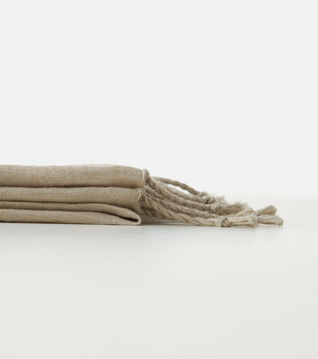 Brunello Cucinelli - Fringed linen-blend lamé throw