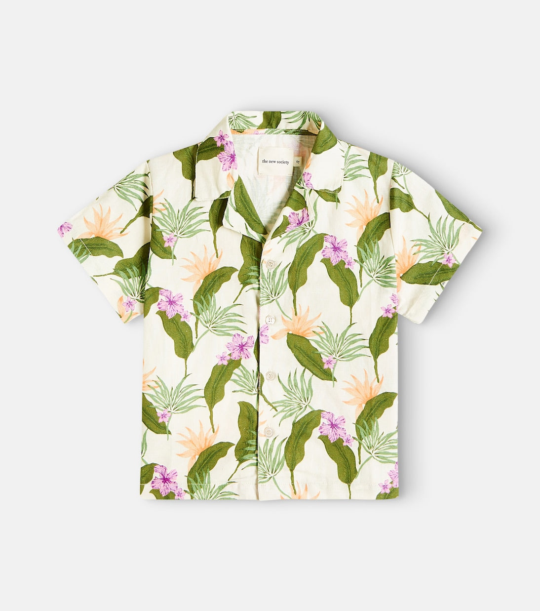 The New Society - Hills printed linen and cotton shirt