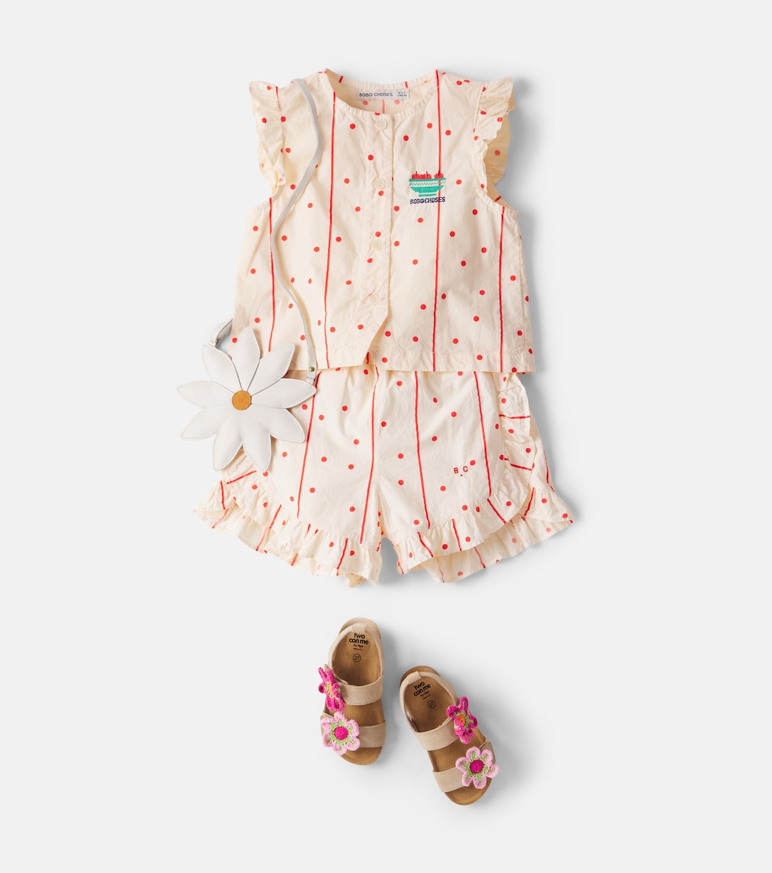 PèPè - Floral-appliqué suede sandals