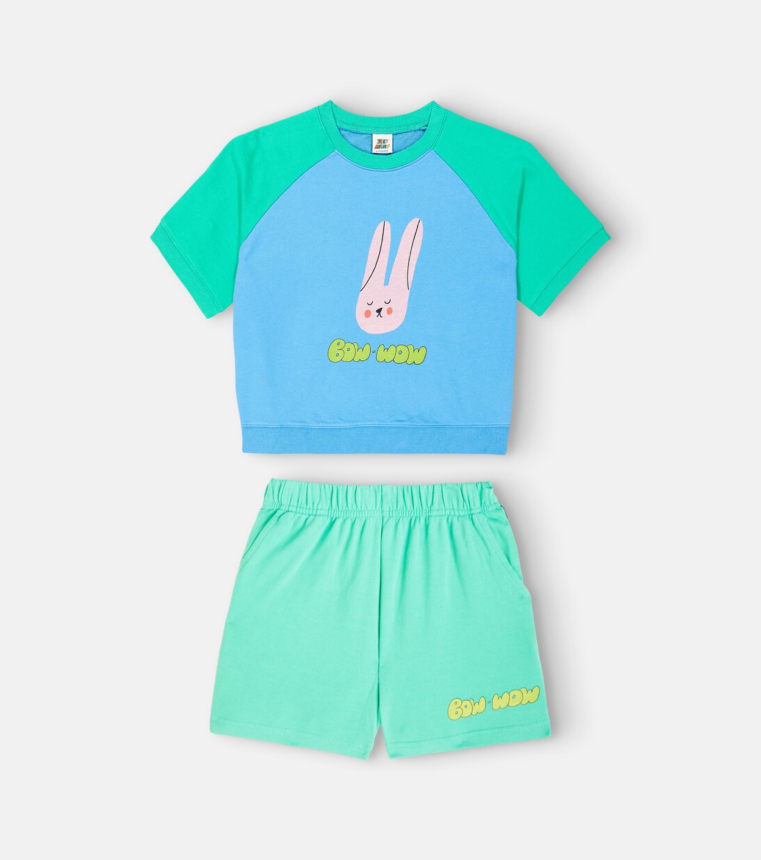 Jellymallow - Rabbit cotton jersey sweatshirt and sweatpants set