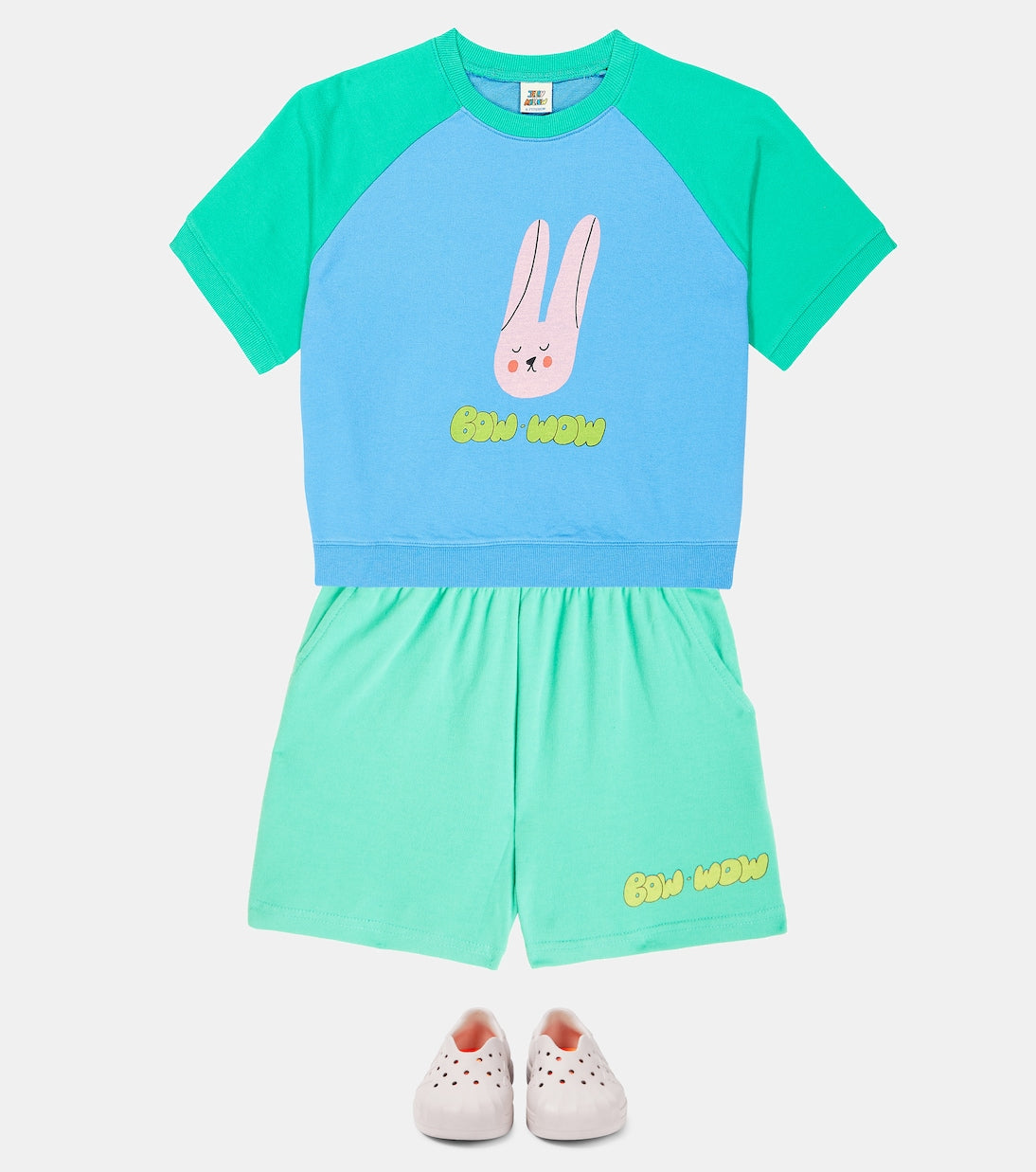 Jellymallow - Rabbit cotton jersey sweatshirt and sweatpants set