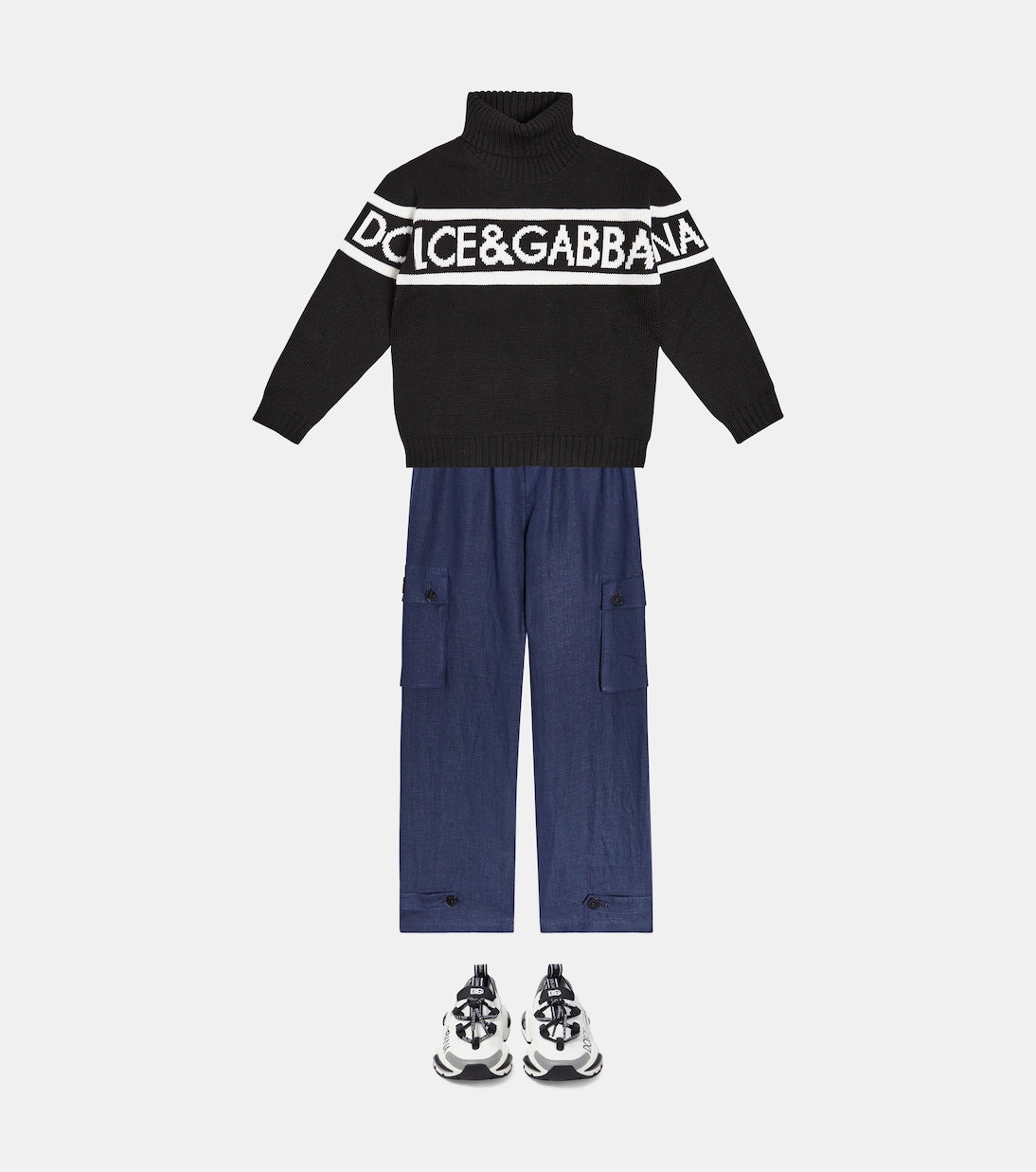 Dolce&Gabbana Kids - Linen cargo pants
