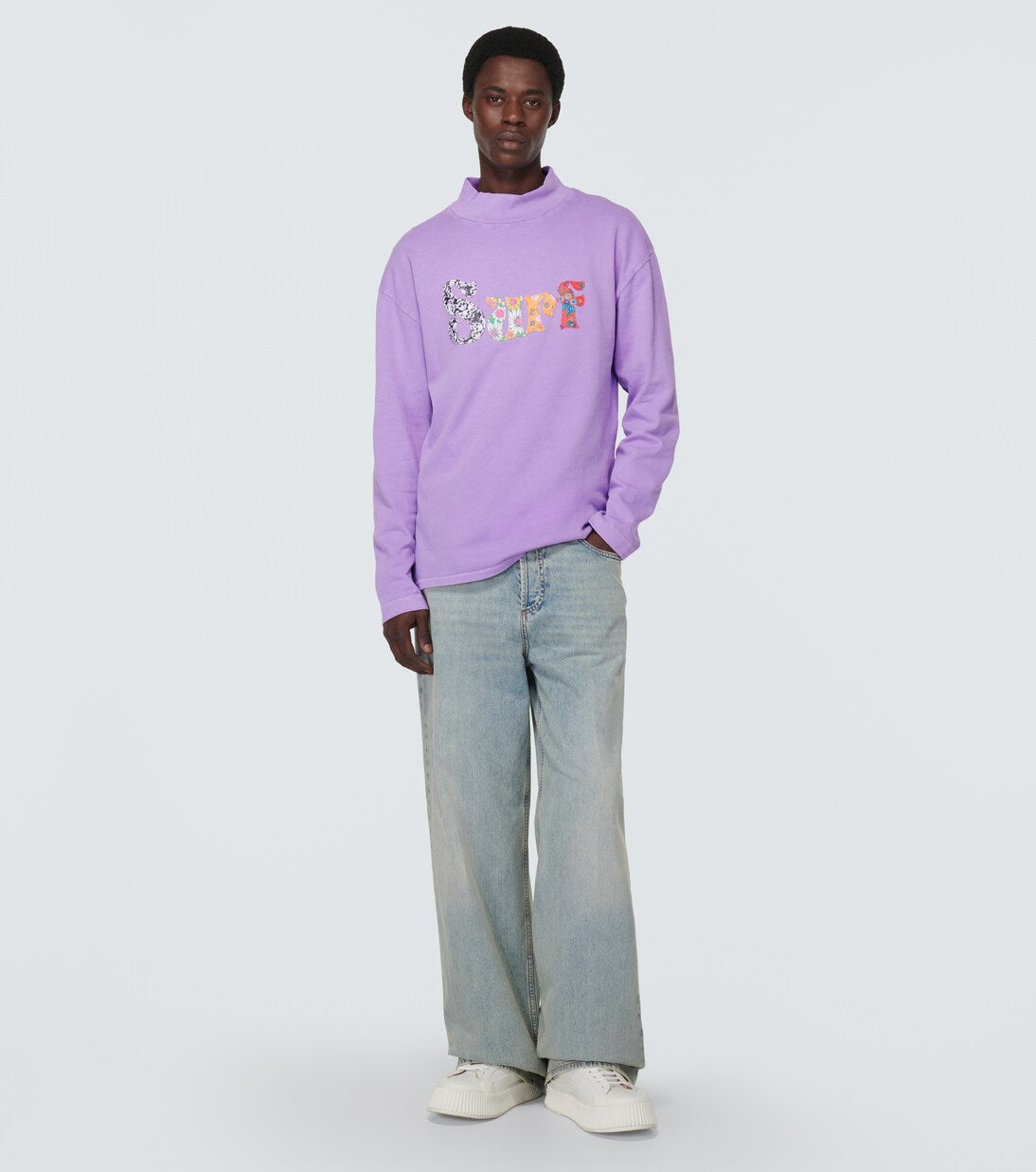 ERL - Appliqué cotton jersey sweatshirt