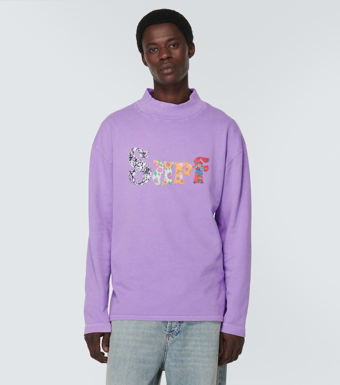 ERL - Appliqué cotton jersey sweatshirt