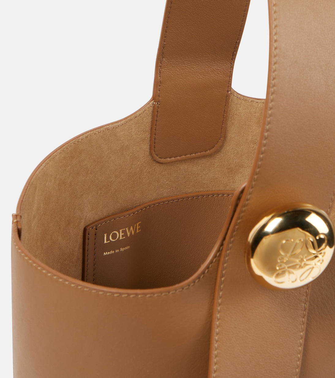 Loewe - Pebble Medium leather bucket bag