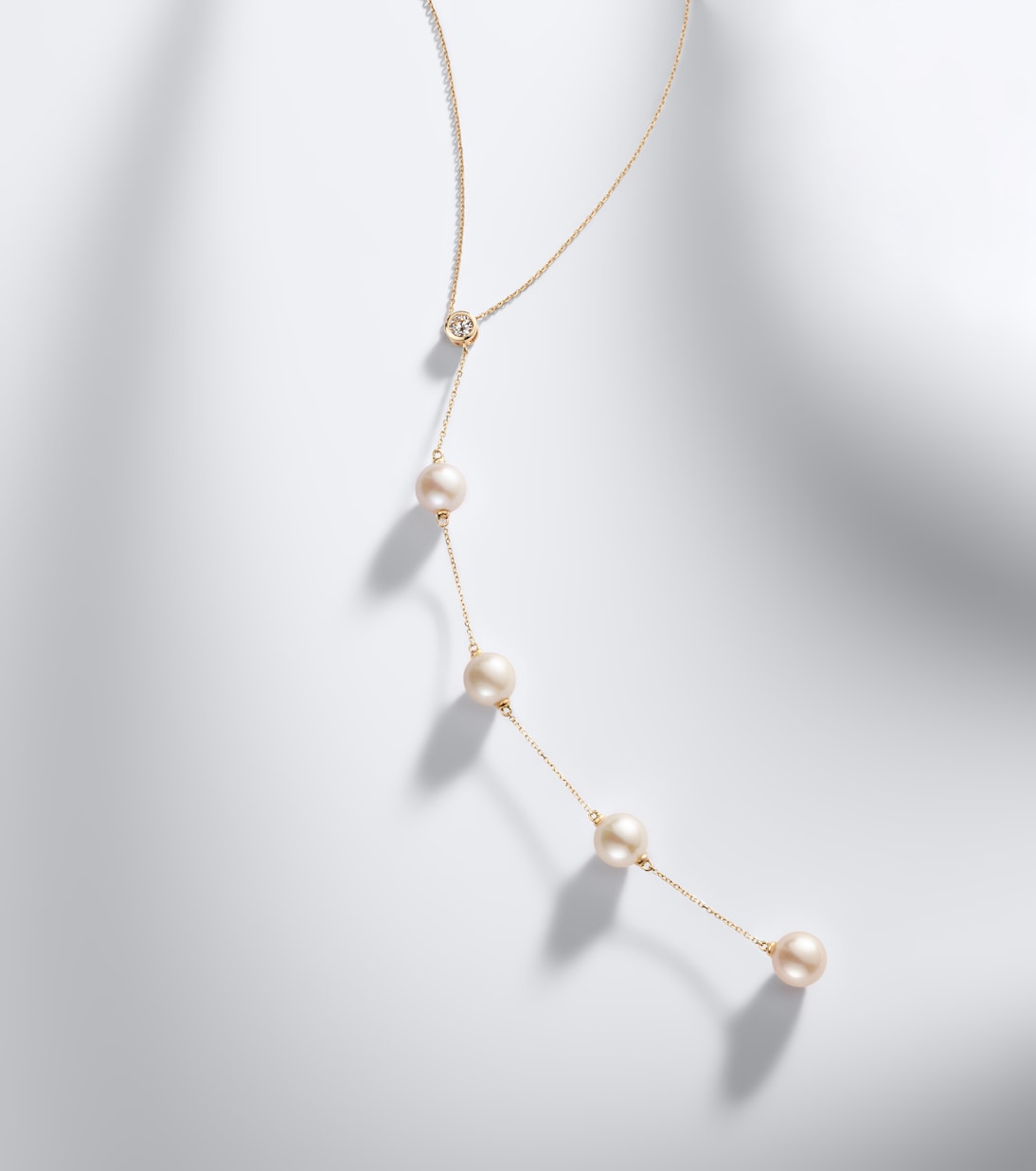 Mateo - 14kt gold necklace with diamonds and pearls