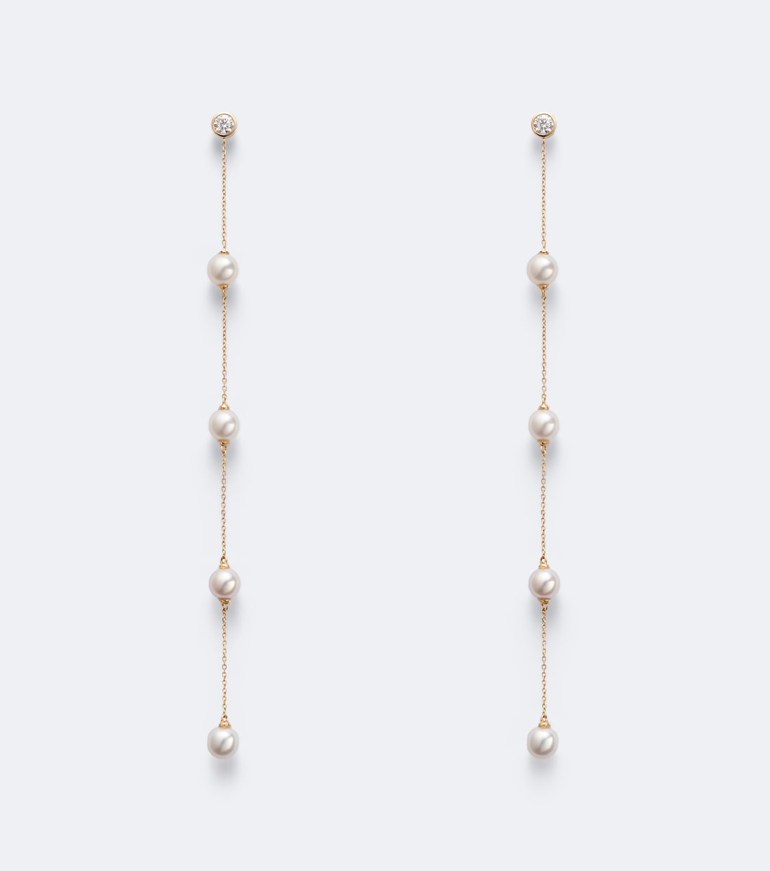 Mateo - 14kt gold earrings with diamonds and pearls