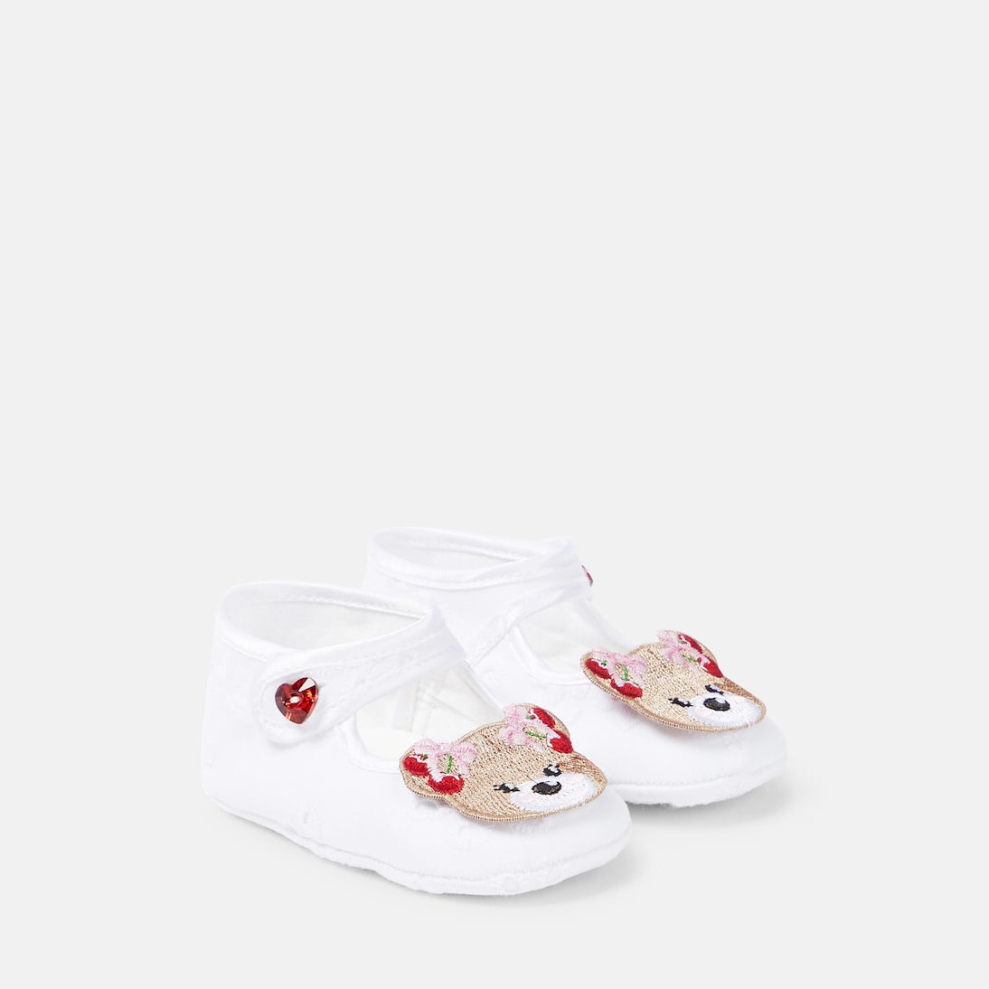 Monnalisa - Baby bear-embellished ballet flats