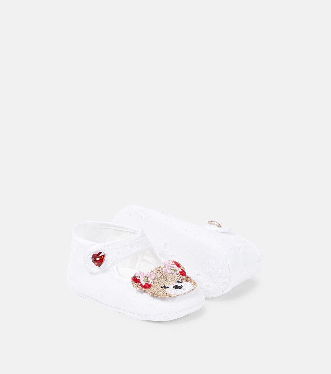 Monnalisa - Baby bear-embellished ballet flats