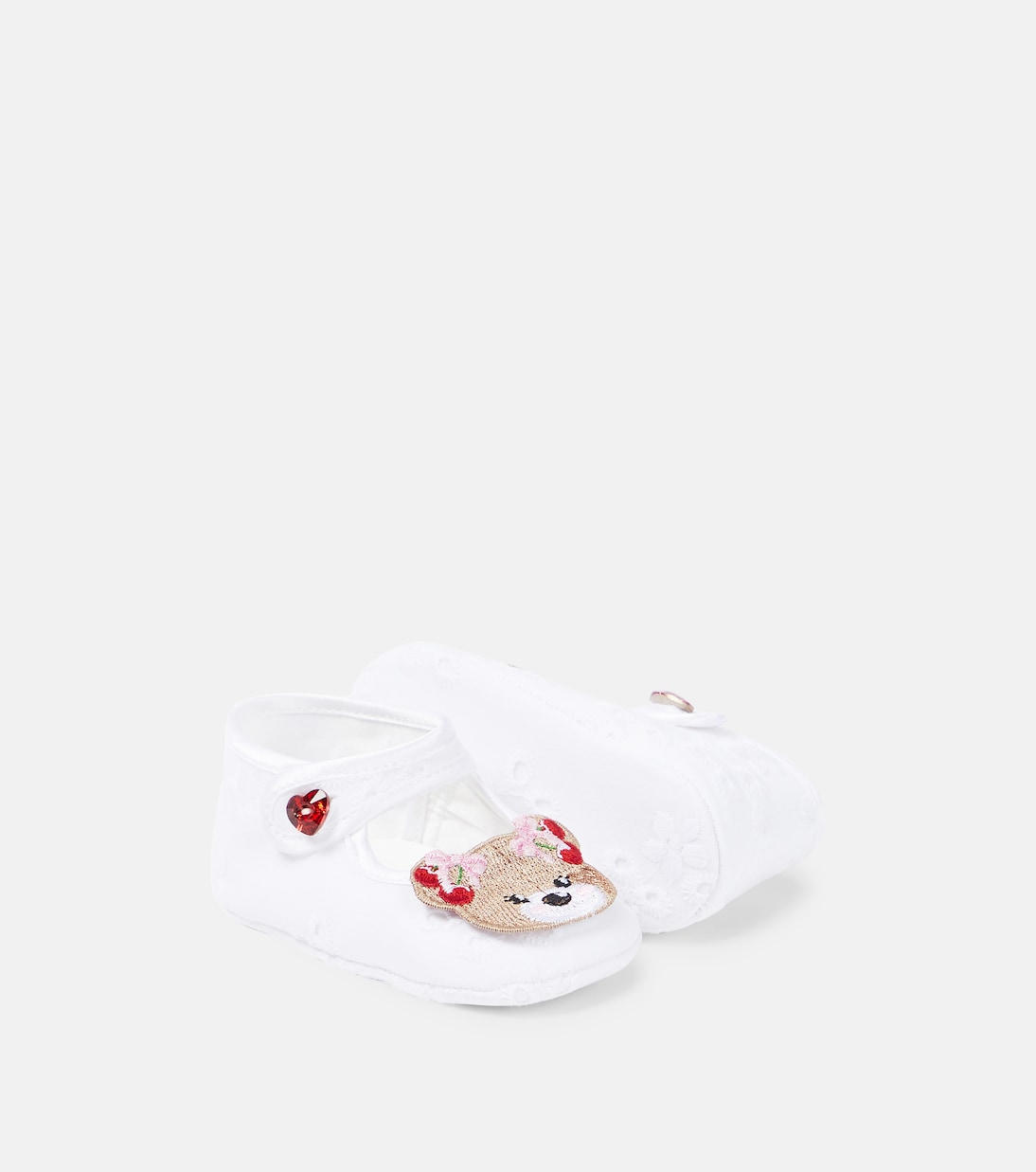 Monnalisa - Baby bear-embellished ballet flats