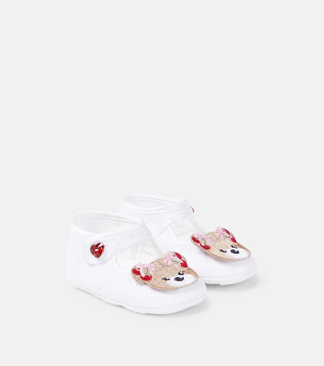 Monnalisa - Baby bear-embellished ballet flats