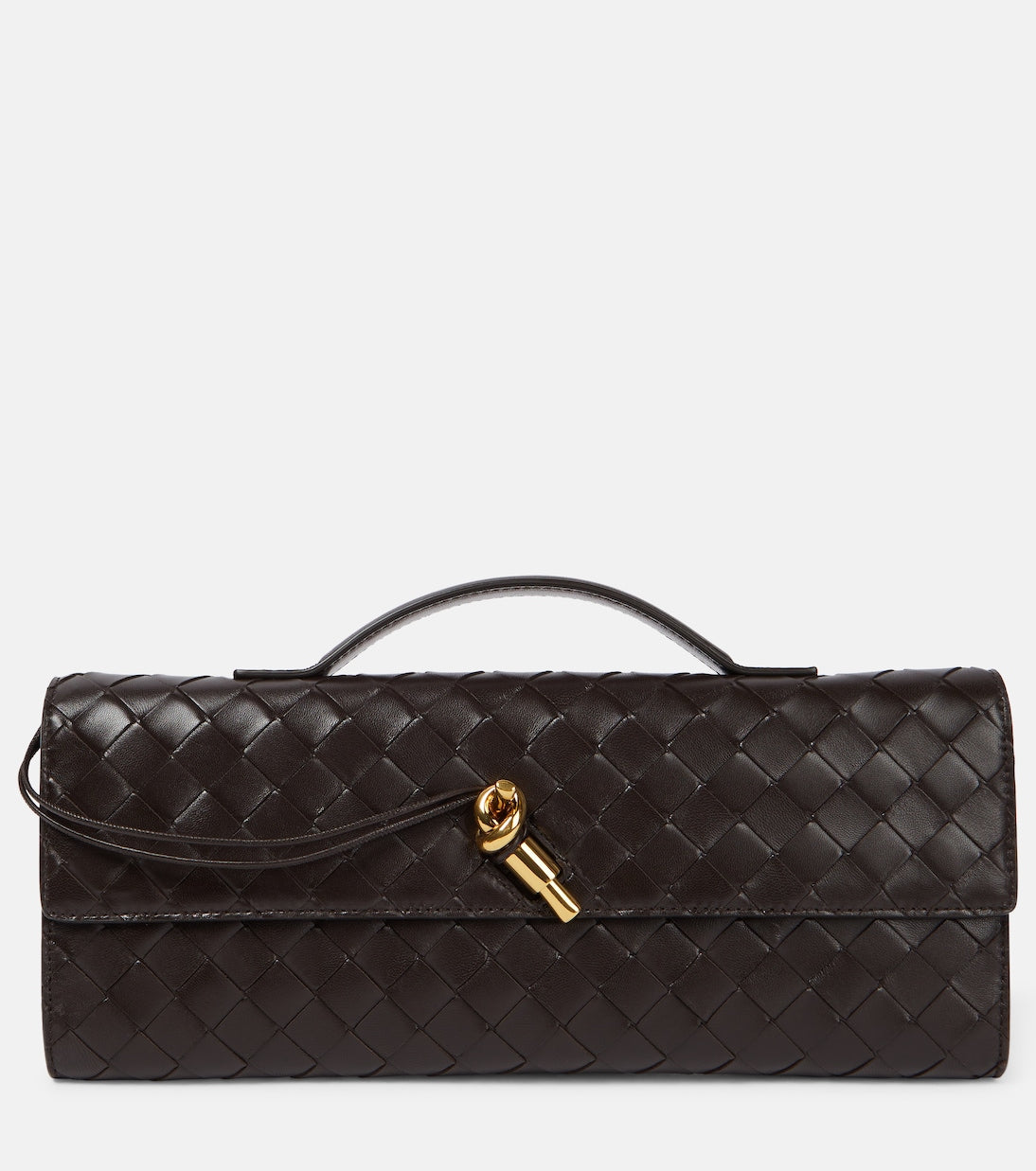 Bottega Veneta - Andiamo Intrecciato leather clutch