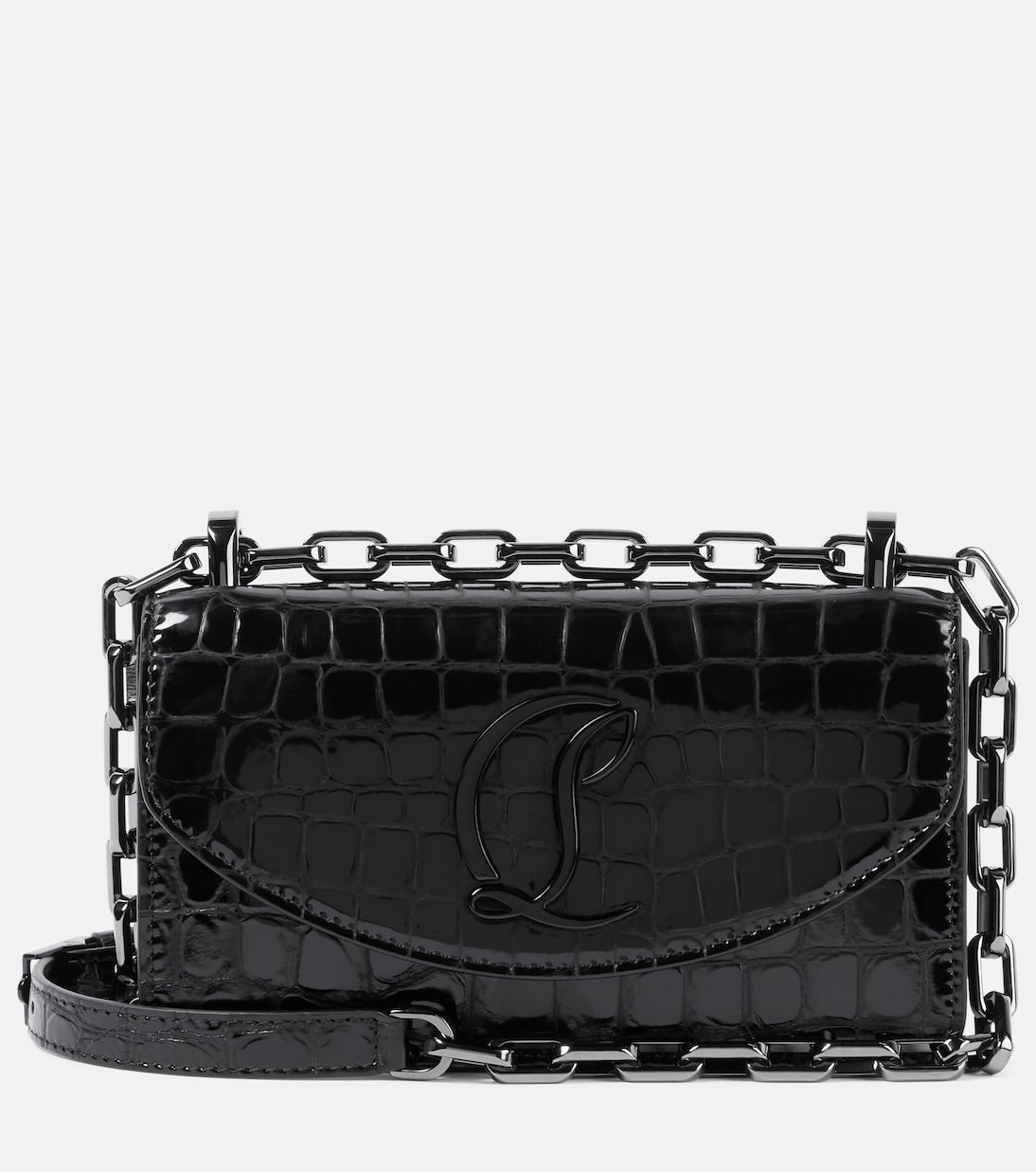 Christian Louboutin - Loubi54 croc-effect leather shoulder bag