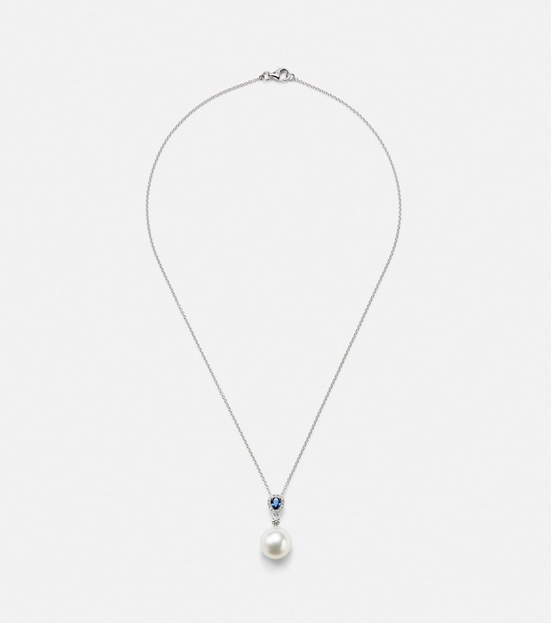 Bucherer Fine Jewellery - Romance 18kt white gold necklace with sapphires and gemstones
