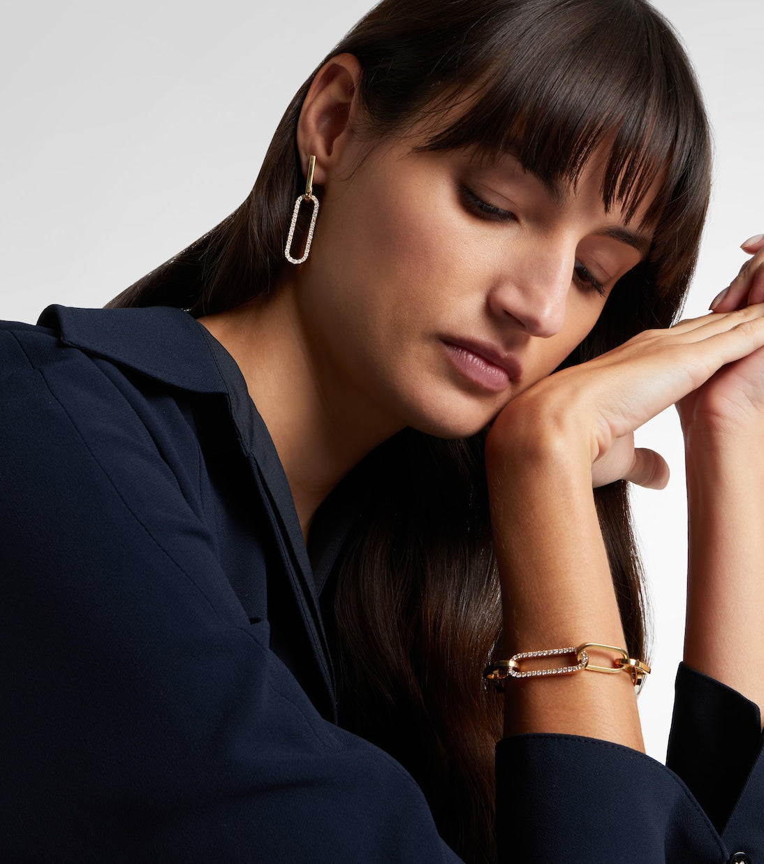Bucherer Fine Jewellery - Link 18kt gold bracelet with diamonds