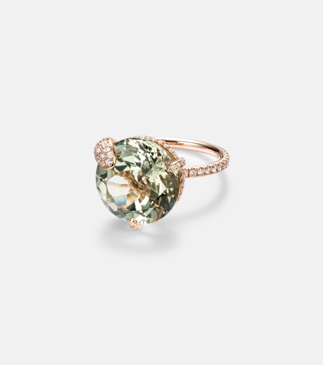 Bucherer Fine Jewellery - Peekaboo 18kt rose gold ring with prasiolite and diamonds