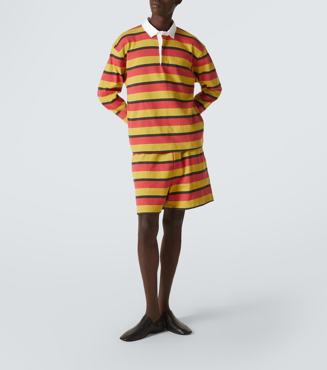 Bode - Rec striped cotton polo shirt