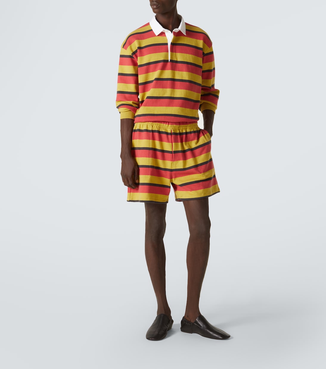 Bode - Rec striped cotton jersey shorts
