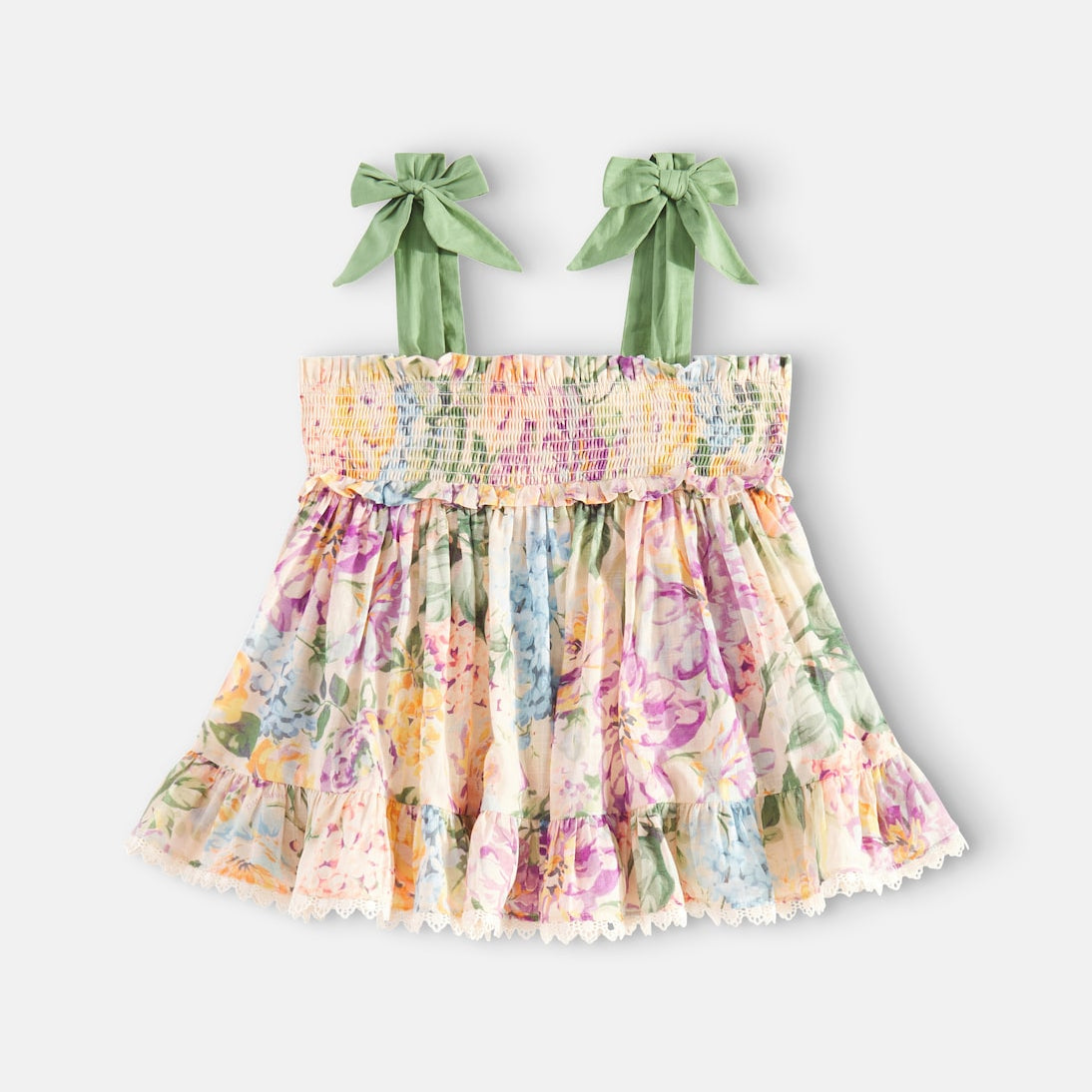 Zimmermann Kids - Halliday shirred floral cotton top
