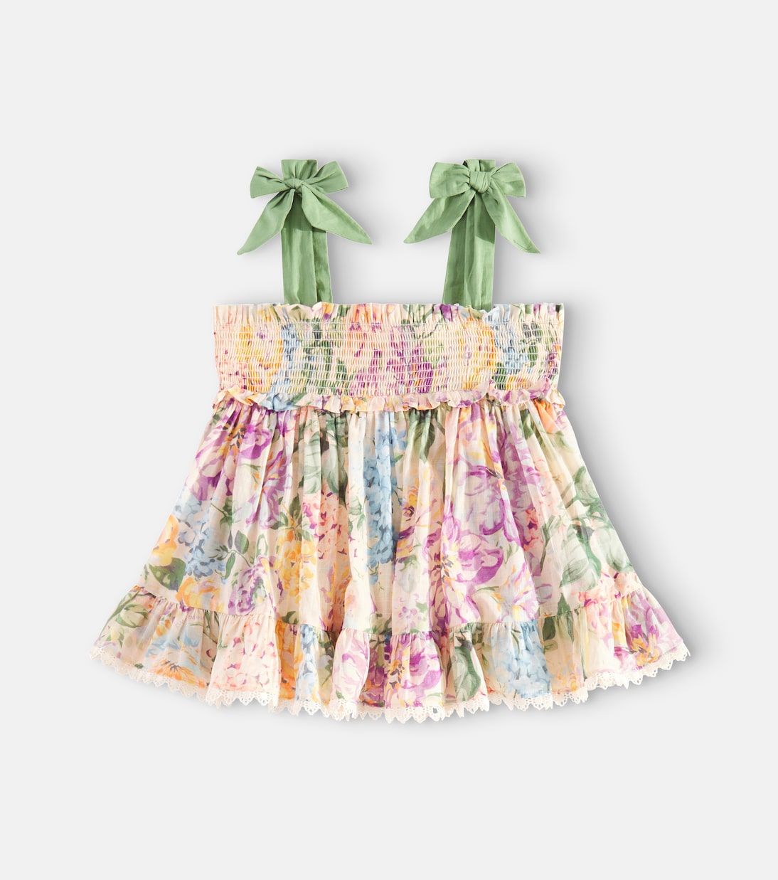 Zimmermann Kids - Halliday shirred floral cotton top