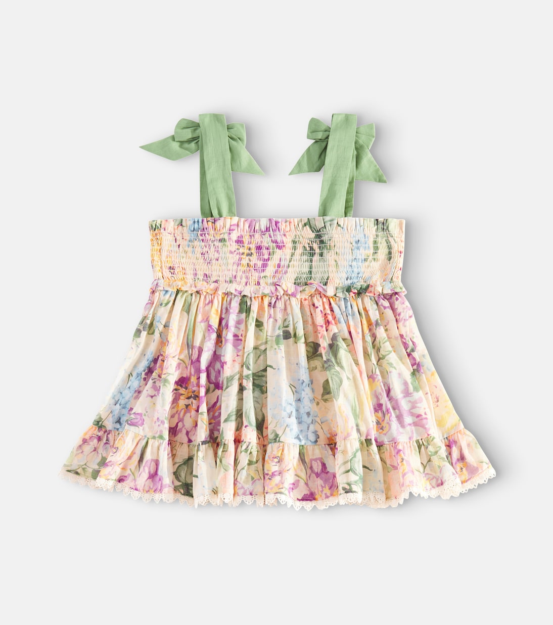 Zimmermann Kids - Halliday shirred floral cotton top