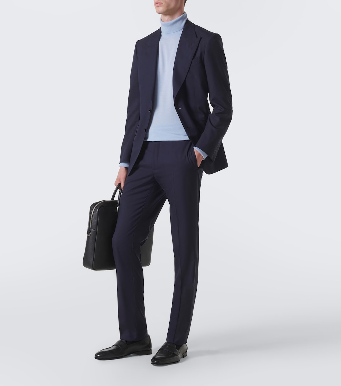 Brioni - Appia grained leather penny loafers