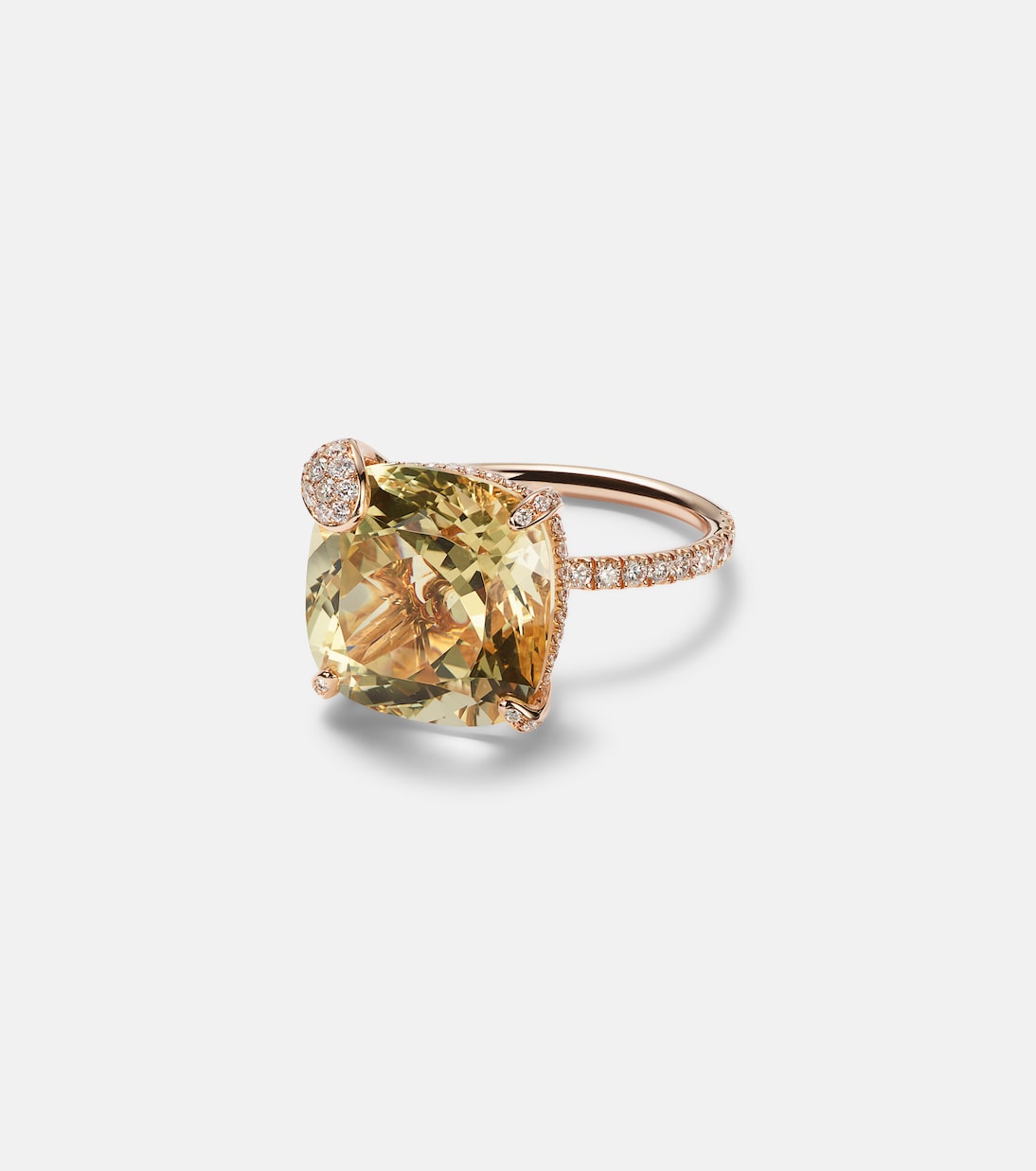 Bucherer Fine Jewellery - Peekaboo 18kt rose gold ring with beryl and diamonds