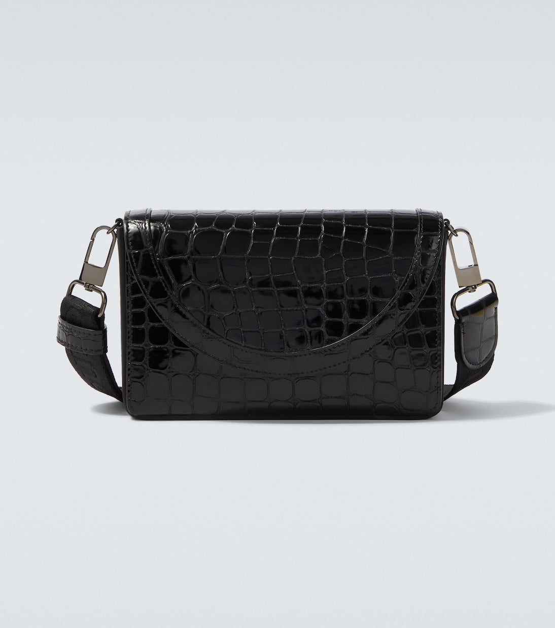 Christian Louboutin - Explorafunk croc-effect patent leather shoulder bag