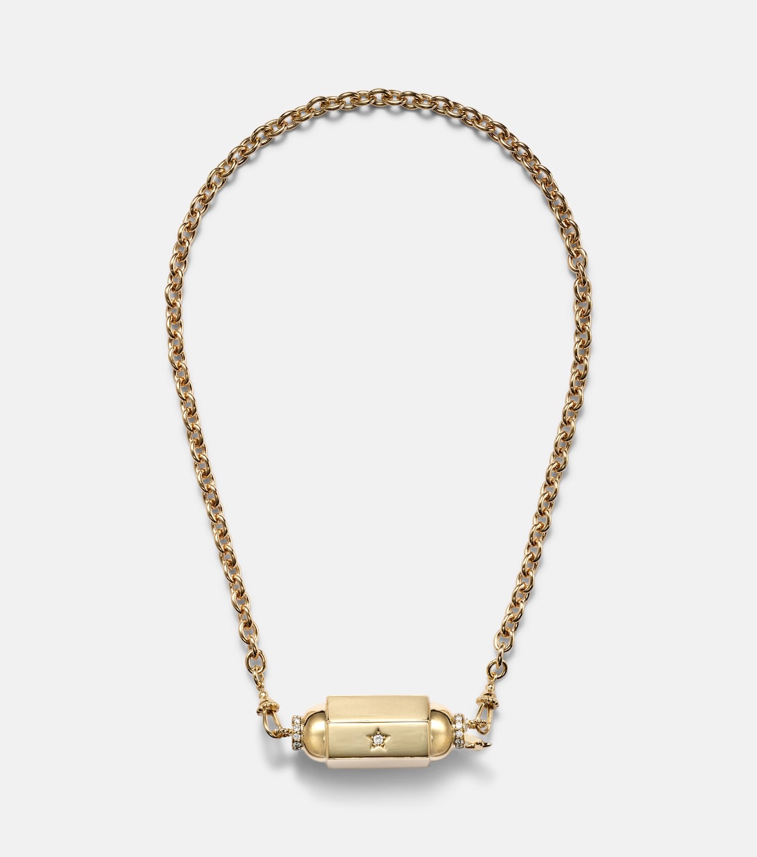 Marie Lichtenberg - Jumbo 18kt gold pendant necklace with diamonds
