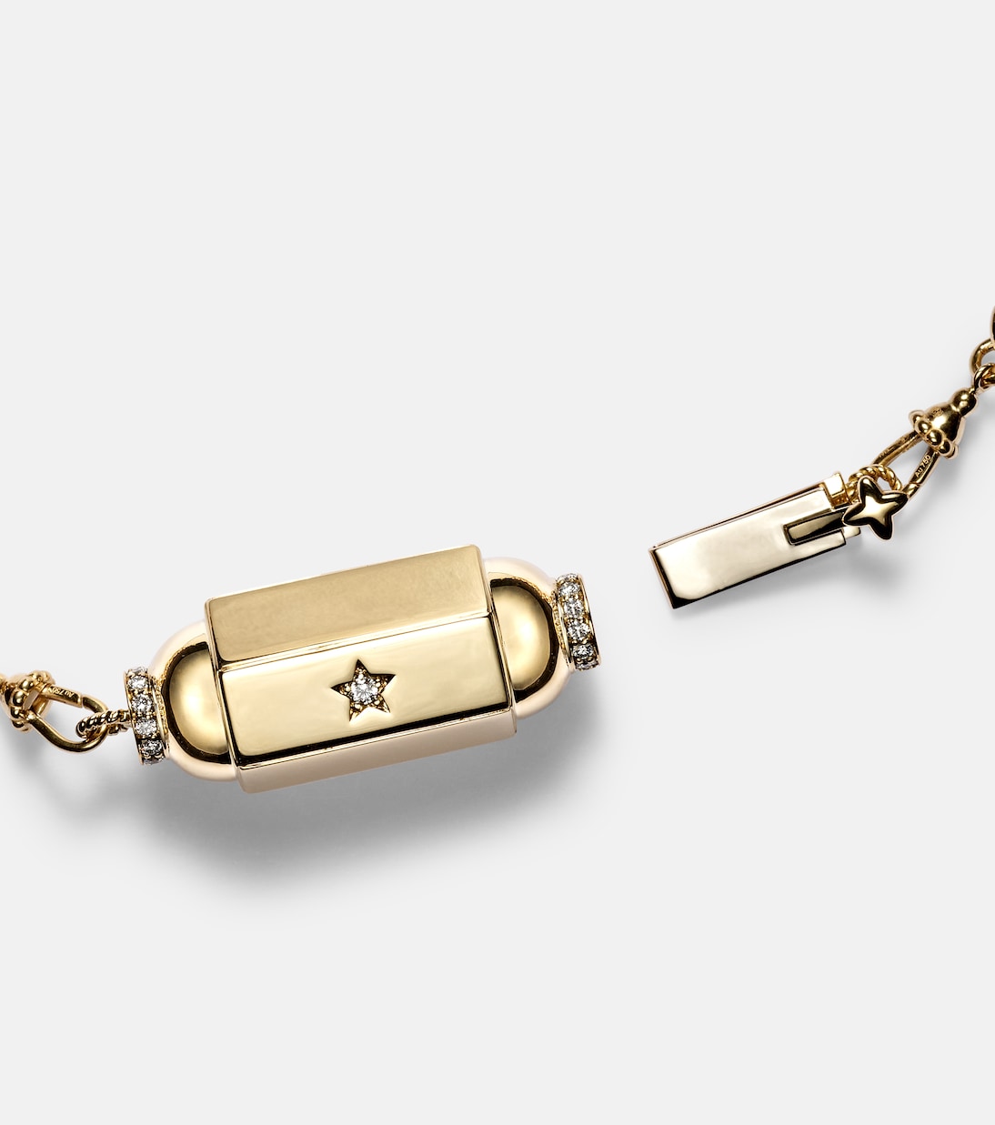 Marie Lichtenberg - Jumbo 18kt gold pendant necklace with diamonds