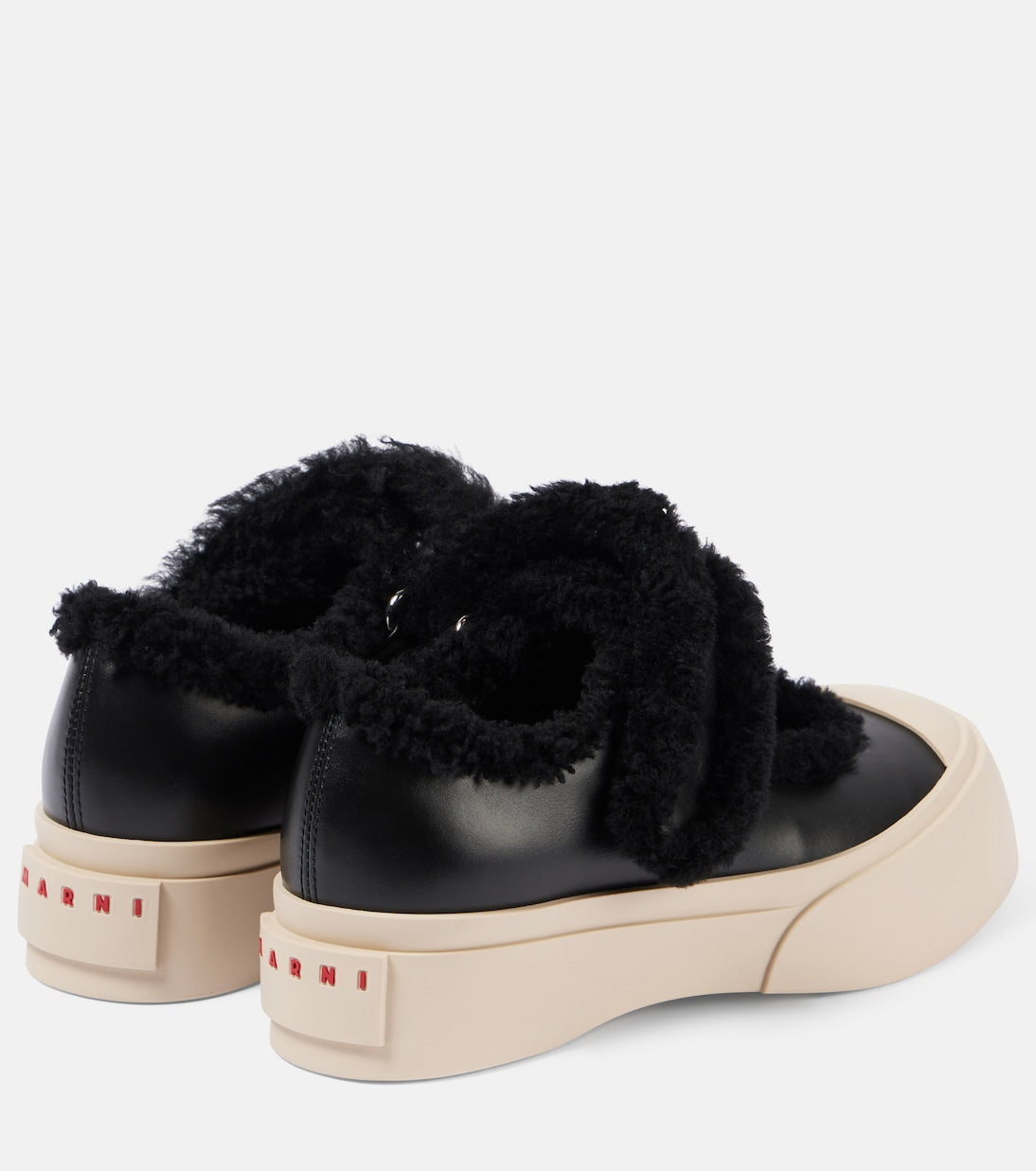 Marni - Pablo shearling-lined leather sneakers