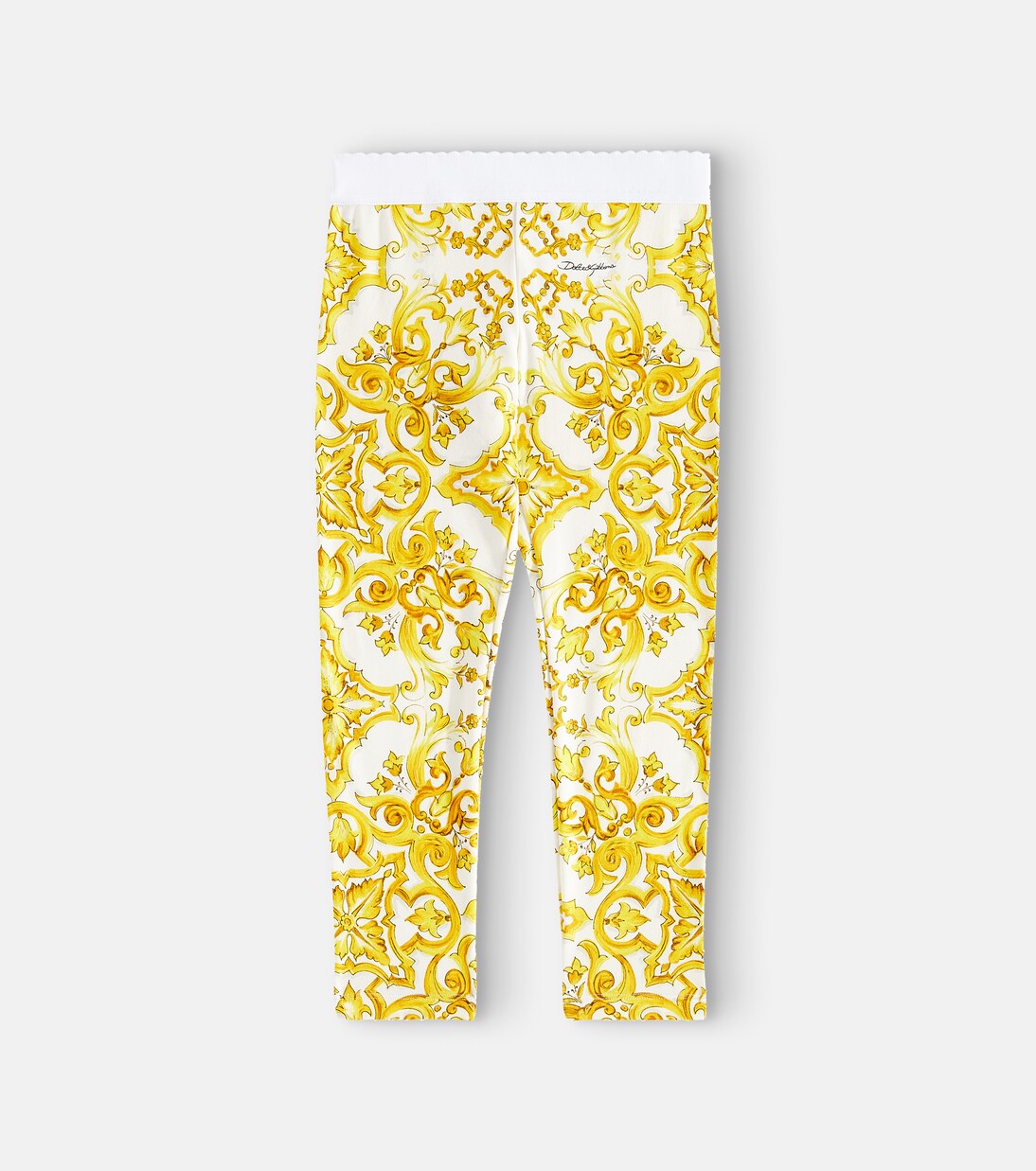 Dolce&Gabbana Kids - Majolica cotton-blend jersey leggings