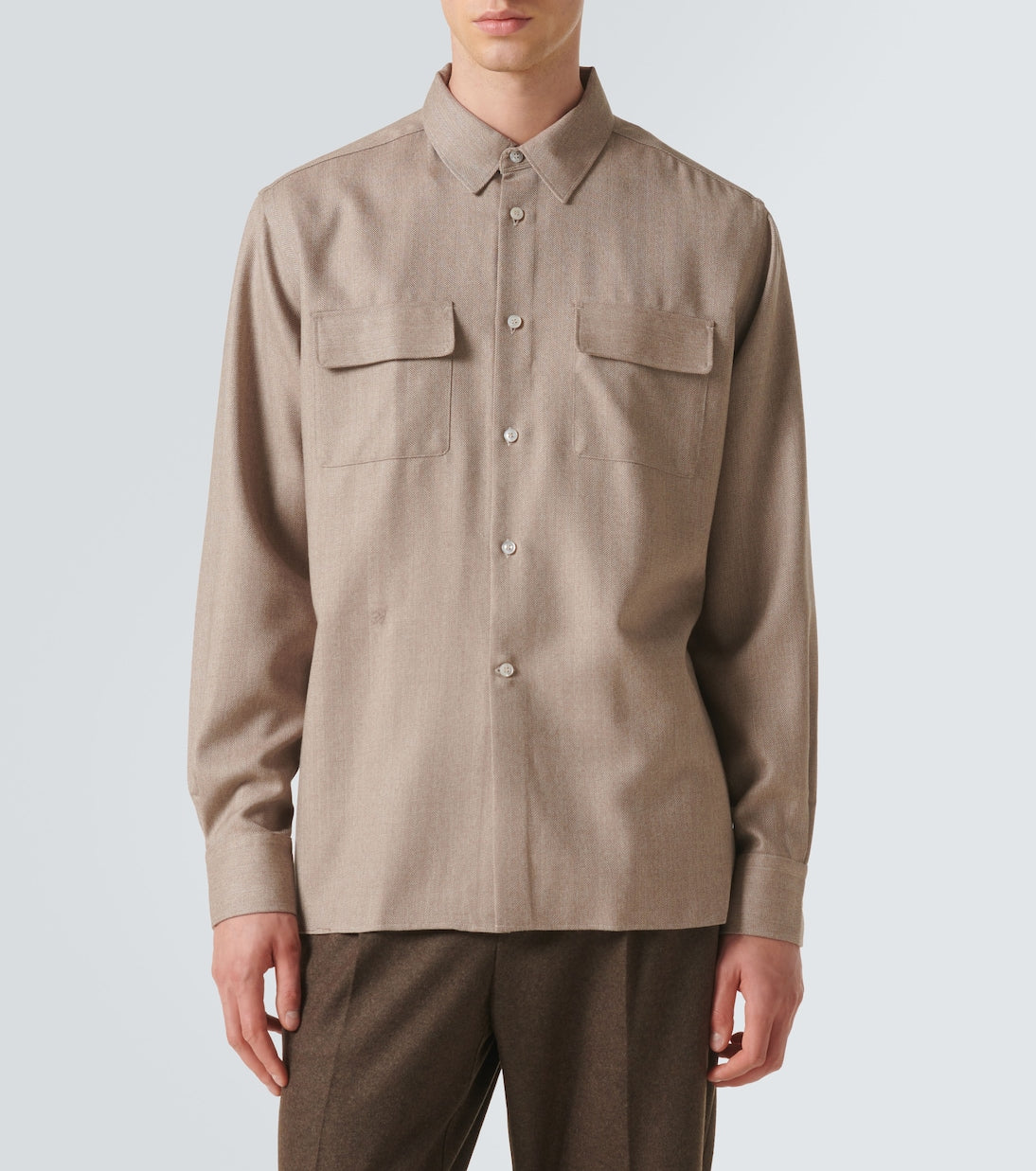 Berluti - Herringbone wool shirt