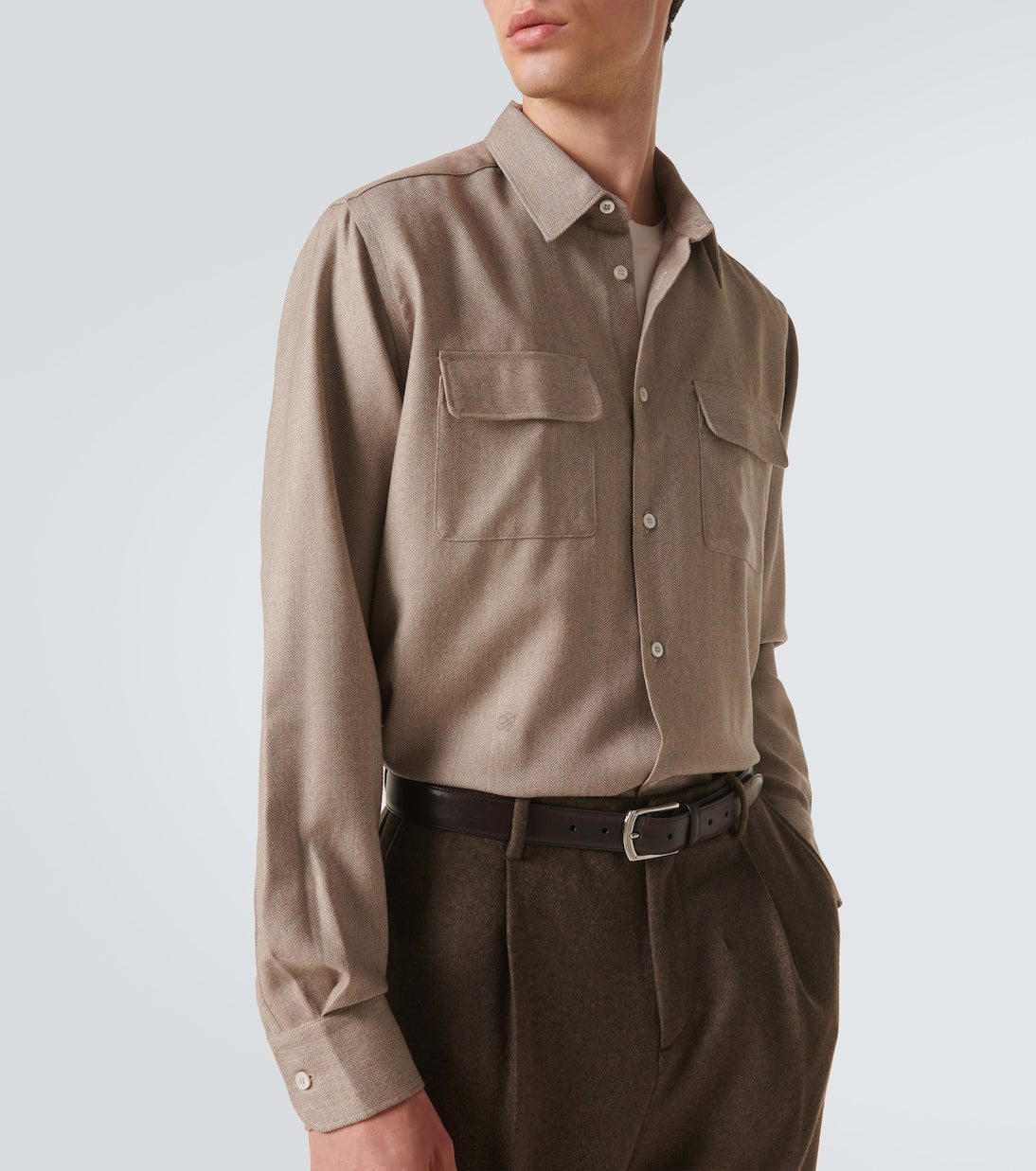 Berluti - Herringbone wool shirt