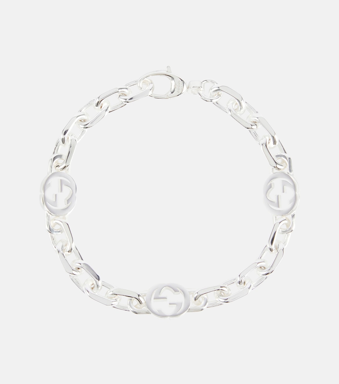 Gucci - Interlocking G sterling silver bracelet