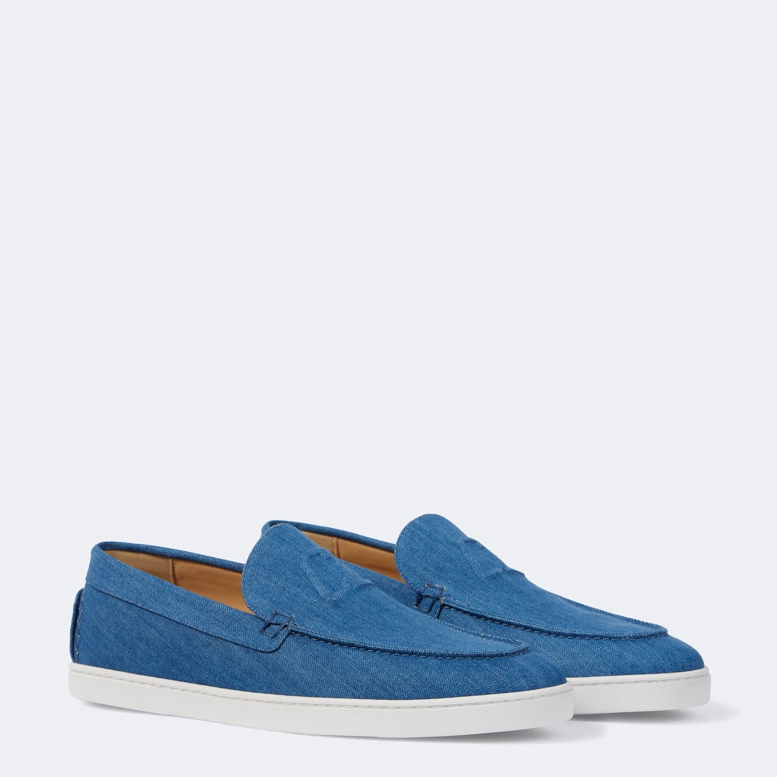 Christian Louboutin - Varsiboat denim slip-on shoes