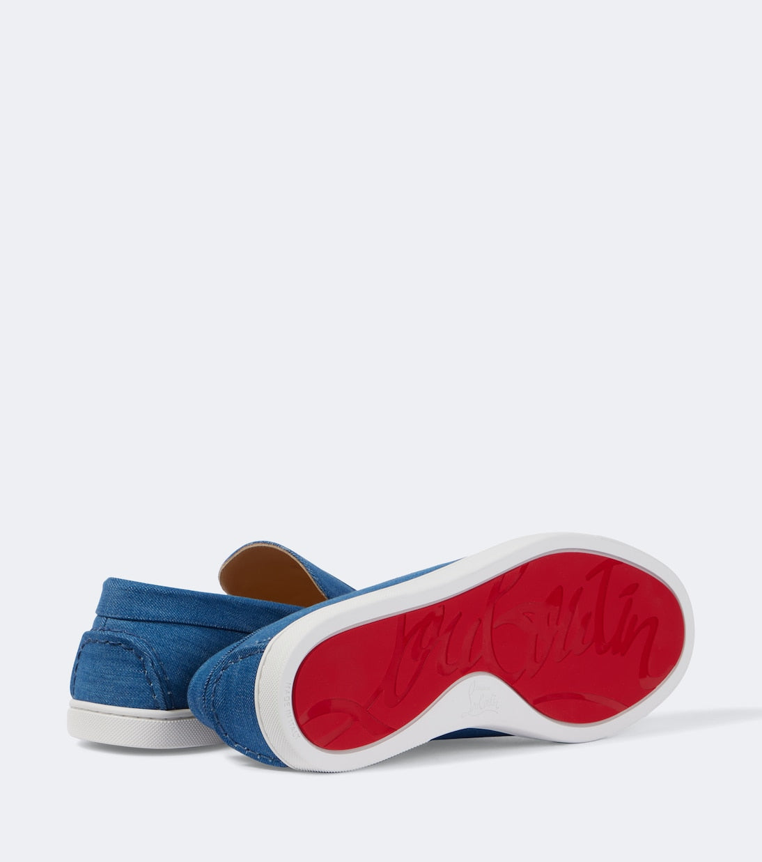 Christian Louboutin - Varsiboat denim slip-on shoes