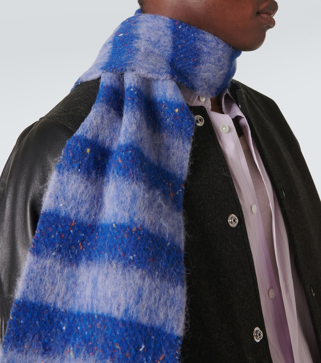 Acne Studios - Striped logo alpaca-blend scarf
