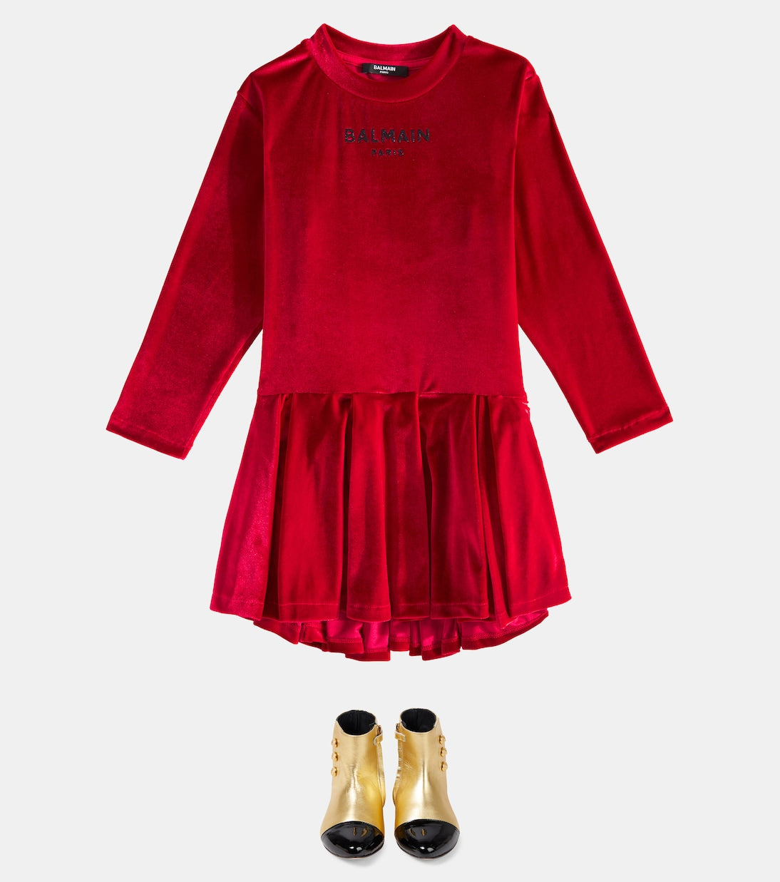 Balmain Kids - Leather ankle boots