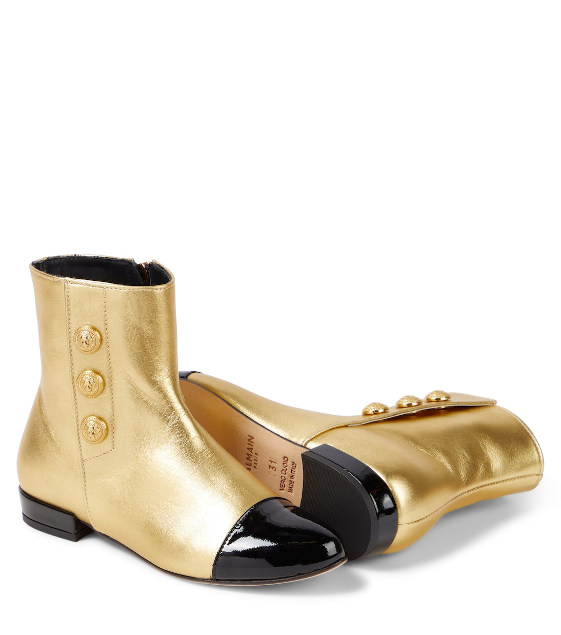 Balmain Kids - Leather ankle boots