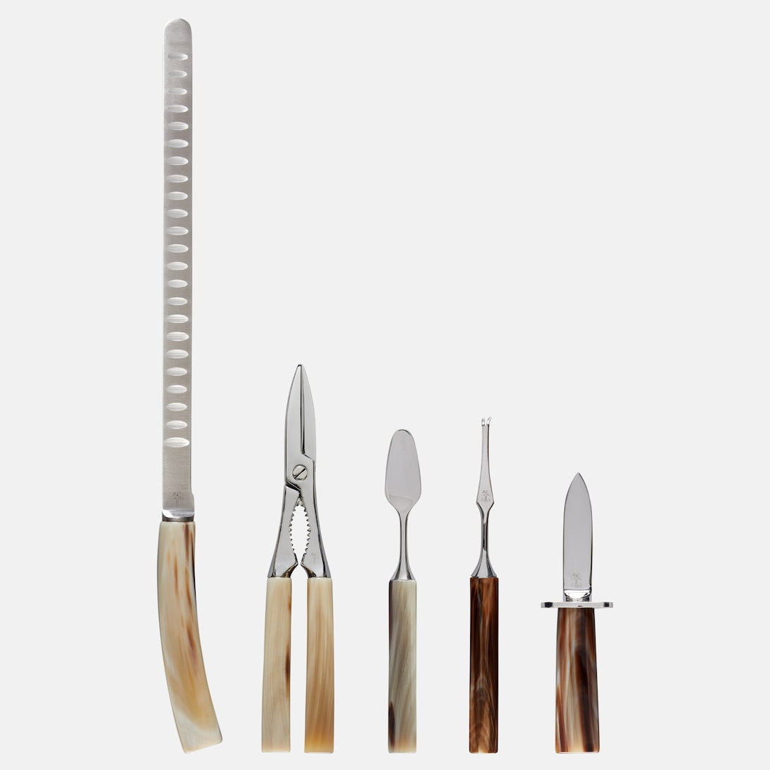 Brunello Cucinelli - Horn and stainless steel cutlery set