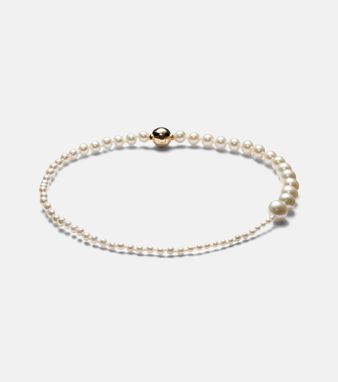 Sophie Bille Brahe - Peggy à Pied 14kt gold anklet with freshwater pearls