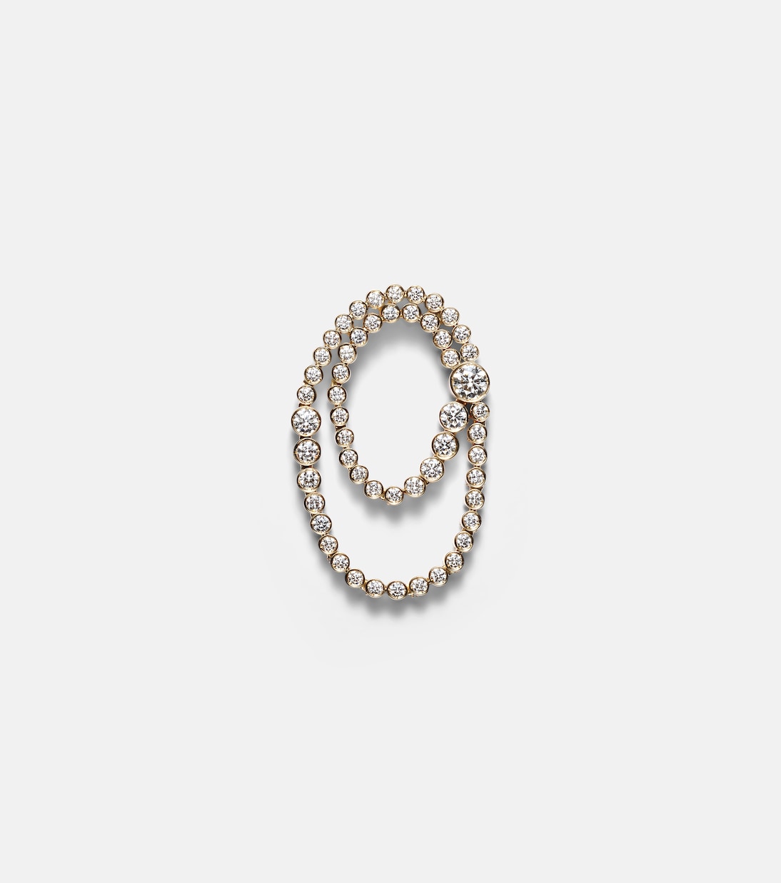 Sophie Bille Brahe - Embrassée de Diamant 18kt gold single drop earring with diamonds