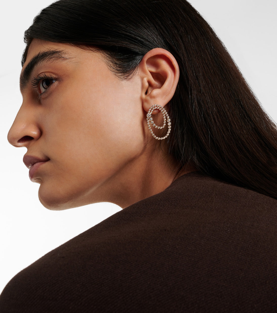 Sophie Bille Brahe - Embrassée de Diamant 18kt gold single drop earring with diamonds