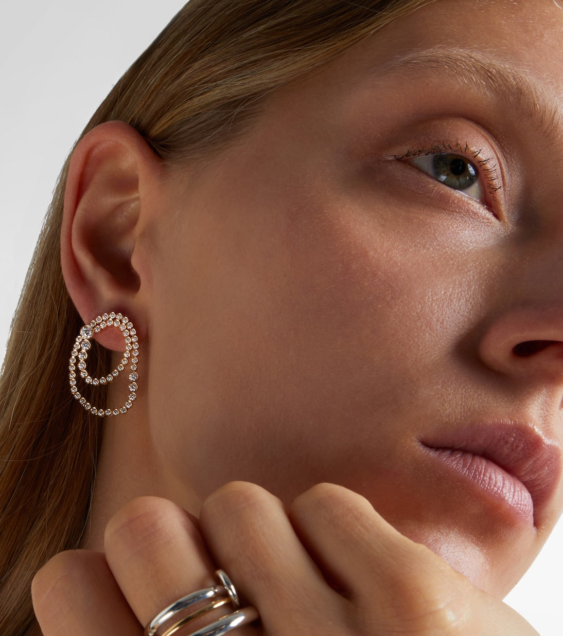 Sophie Bille Brahe - Embrassée de Diamant 18kt gold single earring with diamonds
