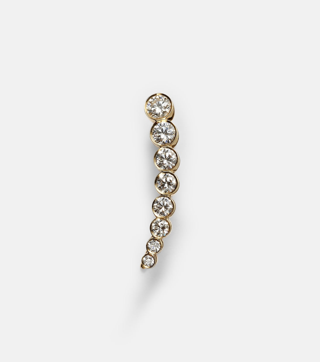 Sophie Bille Brahe - Croissant De Lune 18kt gold single earring with diamonds